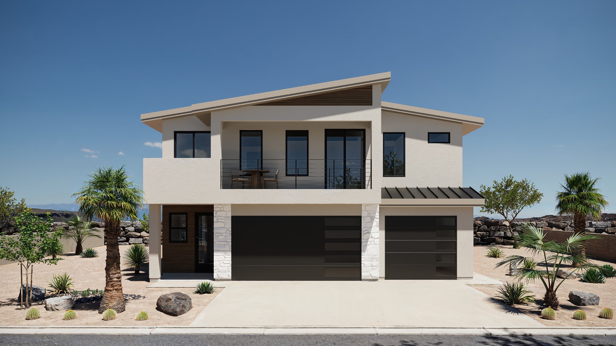 Sunkissed Haven by Sunwood Homes — Architectural Rendering, Front Elevation, 972 East Coyote Crest Drive, Washington